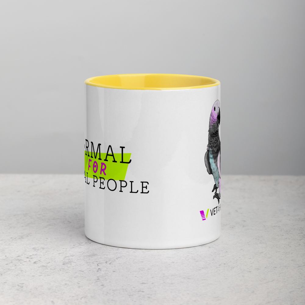VETAHEAD African Grey parrot Mug with Color Inside - Image 10